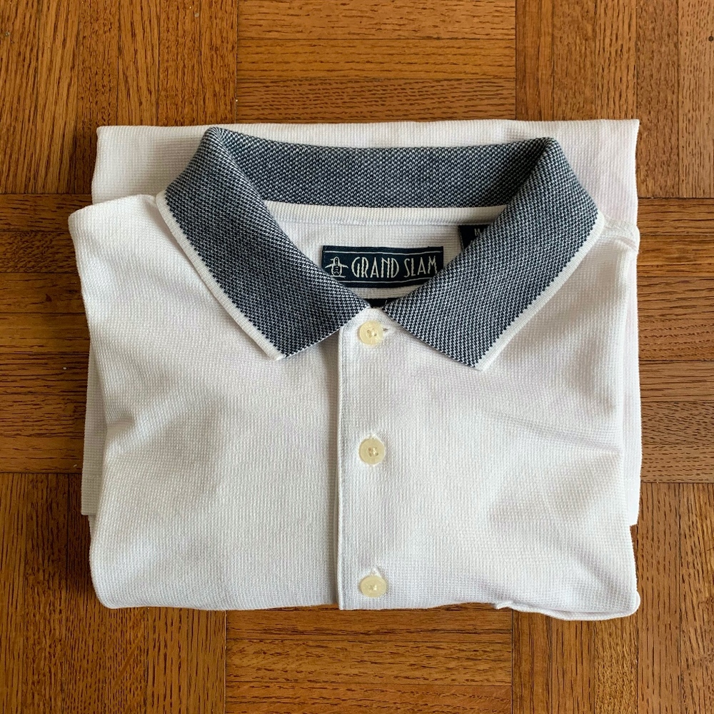 Men's Original Penguin Grand Slam White Polo, M - Picture 2 of 7